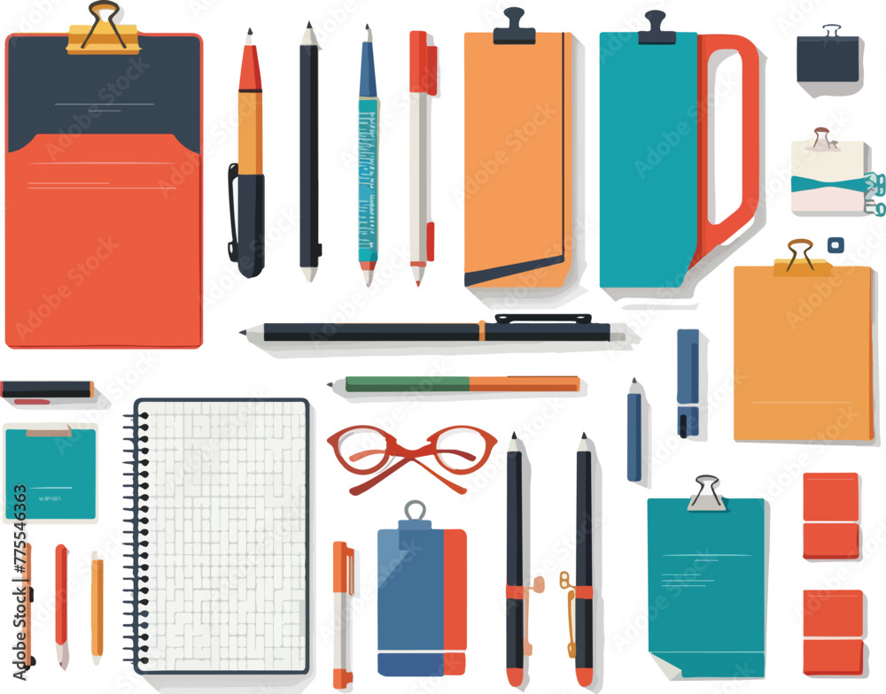 set of stationery vector set of stationery vector