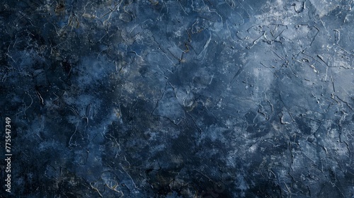 Dark navy blue concrete texture, distressed rough surface, grunge background for design