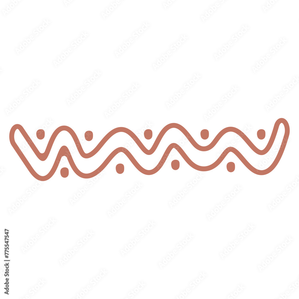 Ethnic Style Border with Abstract Pattern. African Style. Vector Illustration.