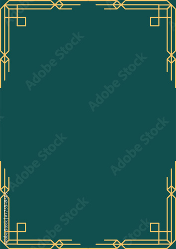Islamic Green Background with lattern  and ornament. 