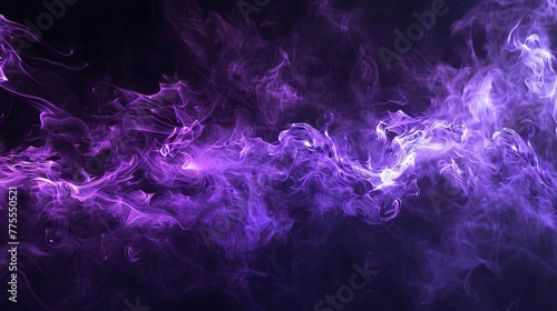 Eerie dark purple smoke billowing outwards from void, creating spooky Halloween backdrop with mysterious glowing effect photo