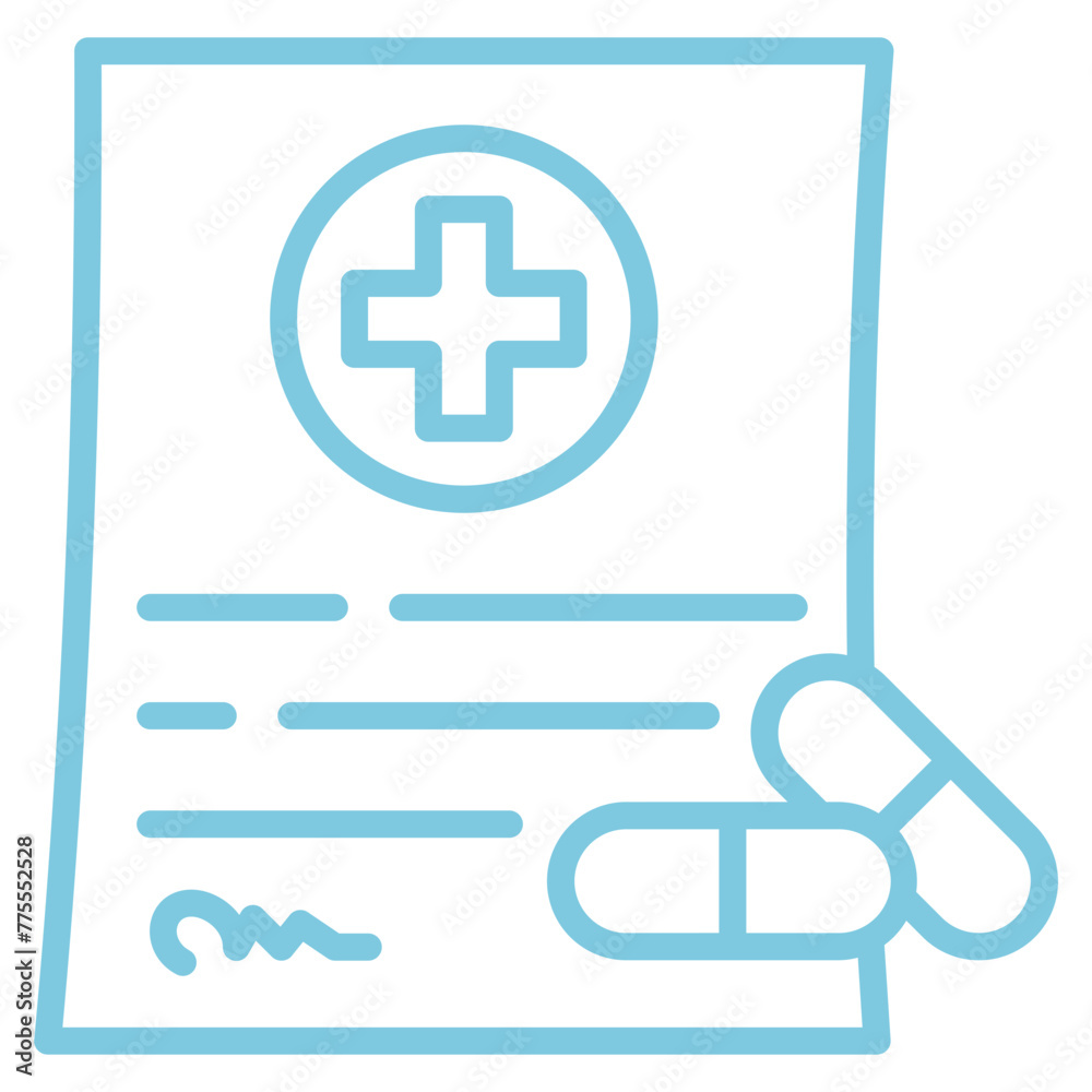 Obraz premium Prescription Pad Icon Element For Design