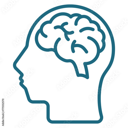 Brain Icon Element For Design