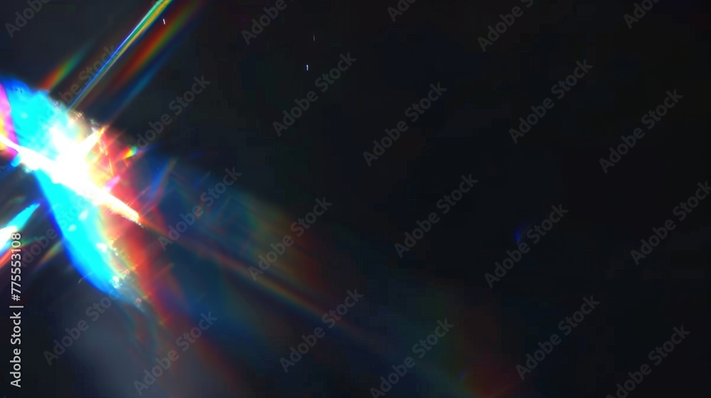 abstract lens flare with dark tone background