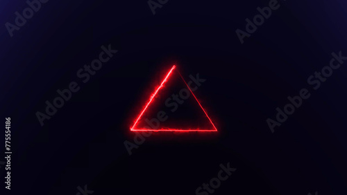 Abstract neon traingle , rectangle and square illustration frame background photo