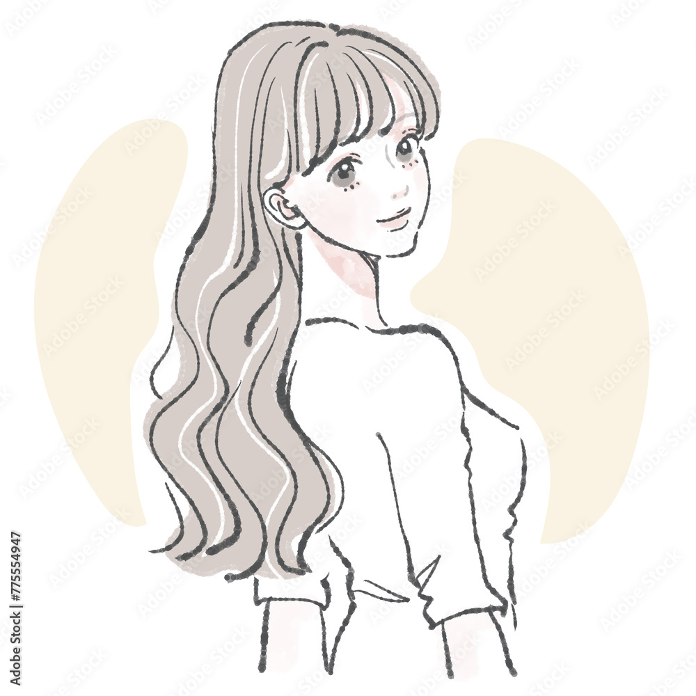 女性・女の子のイラスト素材 女性・女の子のイラスト素材