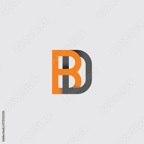 Initial BD Logo design vector. Illustration of BD Letter logotype element