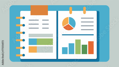 A closeup of a maintenance planners notebook filled with charts and graphs showing datadriven decisions for scheduling equipment upkeep.