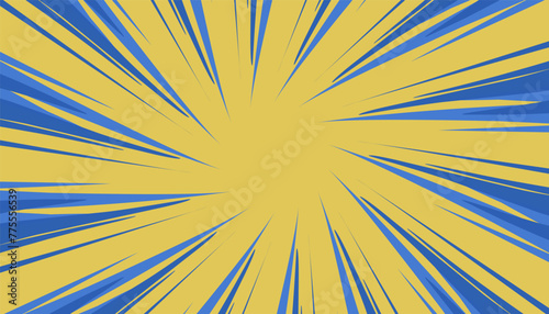 Comic background with retro theme in yellow and blue colors. Perfect wallpaper, banner, poster, website, advertisement, cover