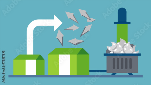 Metal shavings being collected and transformed into raw materials through an innovative wastetoenergy process demonstrating a shift towards