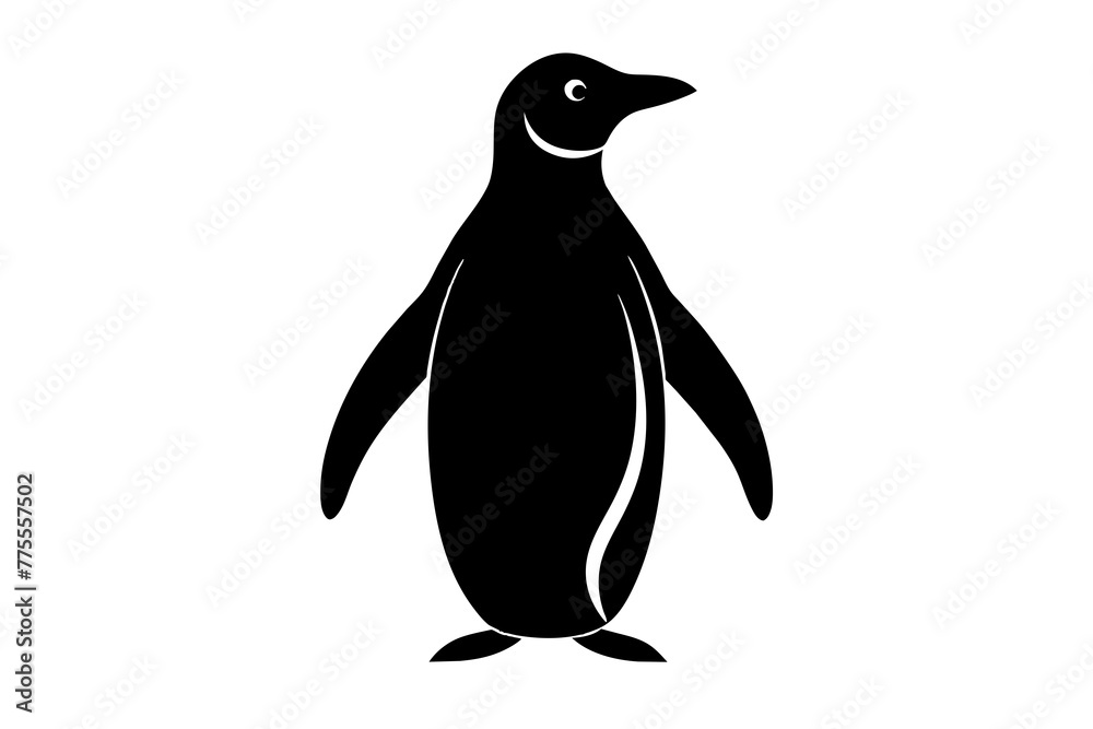 Obraz premium Panguin Silhouette Vector logo Art, Icons, and panguin bird Graphics vector illustration