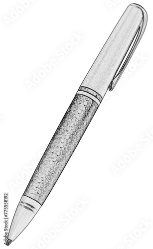 stylo sur fond blanc  photo