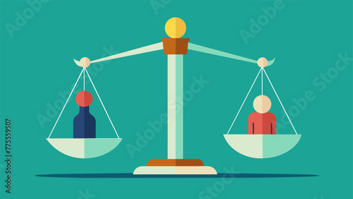 A scale with the weight of tradition on one side and the weight of modernity on the other symbolizing the ongoing struggle between different