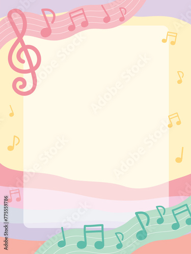 Musical note background illustration