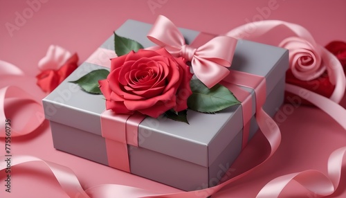 gift box and rose