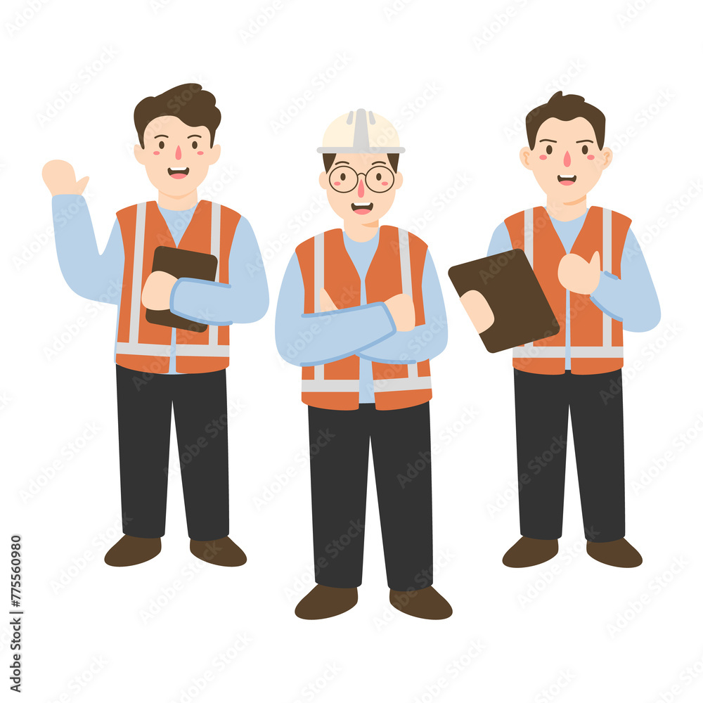 People Working in Construction illustration People Working in Construction illustration