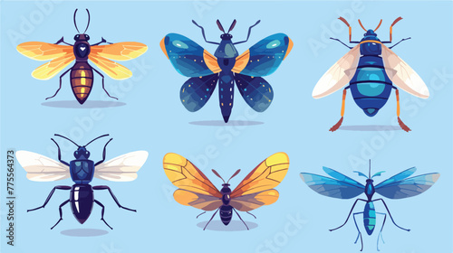 Insect icon 2d flat cartoon vactor illustration iso