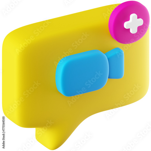 3D Icon Video Call Illustration