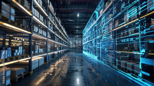 The digital warehouse of the future intelligent logistics © somchai20162516