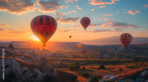 Fairytale Sunrise: Hot Air Balloons Over Cappadocia's Otherworldly Landscape