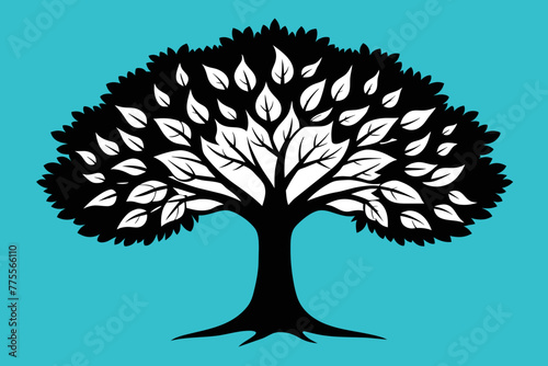 American beech tree vector design