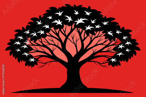 American beech tree vector design