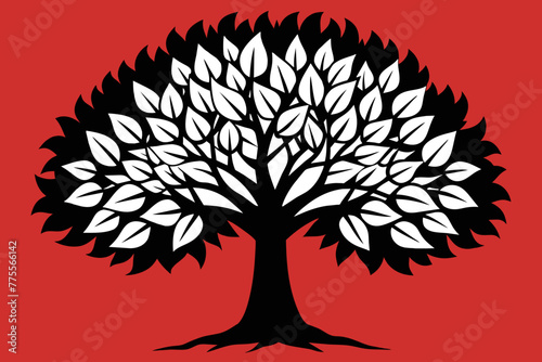 American beech tree vector design