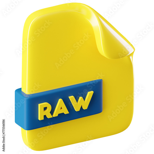 3D Icon RAW Format Illustration