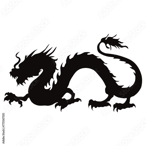 Chinese Dragon Silhouette