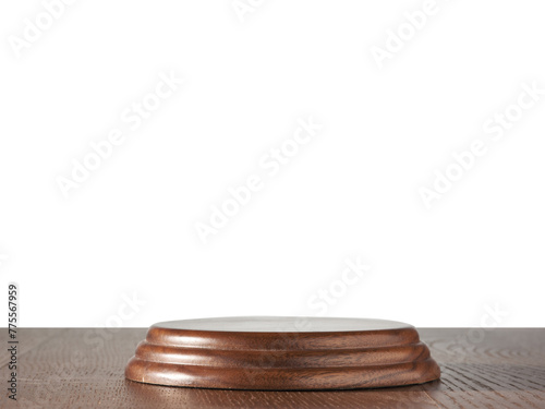 Round Wooden Pedestal for Display Isolation