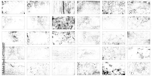 Collection of big grunge texture image. Vector design illustration. photo