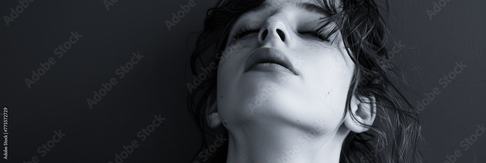 Young contemplative woman portrait Young contemplative woman portrait