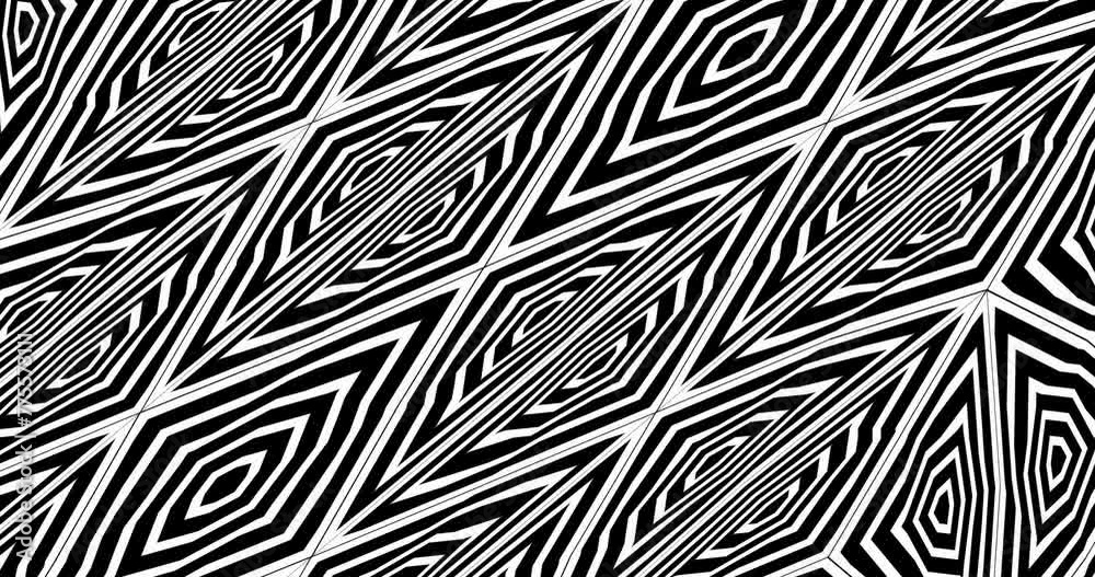 Black and white stripes.Monochrome pattern. Seamless loop video.Background wallpaper 4k. Black and white stripes.Monochrome pattern. Seamless loop video.Background wallpaper 4k.
