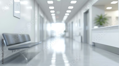 A minimalist clinic interior background, blurred to provide a subtle and unobtrusive backdrop, focusing on simplicity and clarity, AI Generative