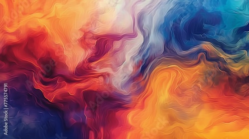 Create an oil paint masterpiece with a vibrant abstract background, AI Generative