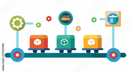 A conveyor belt brings in boxes labeled with different logos representing the diverse origins of the data within. As they move along the belt
