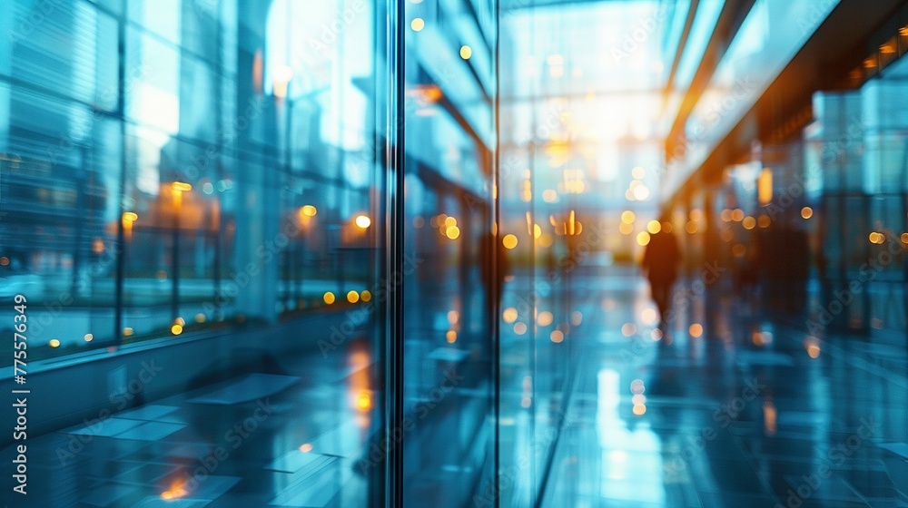 Blurred glass wall of modern business office building at the business center use for background in business concept. Blur corporate business office. Abstract office windows background Blurred glass wall of modern business office building at the business center use for background in business concept. Blur corporate business office. Abstract office windows background