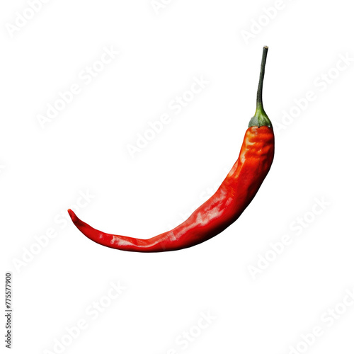 A red chili on a Transparent Background