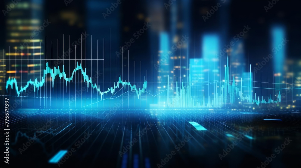 Abstract futuristic digital data chart Abstract futuristic digital data chart