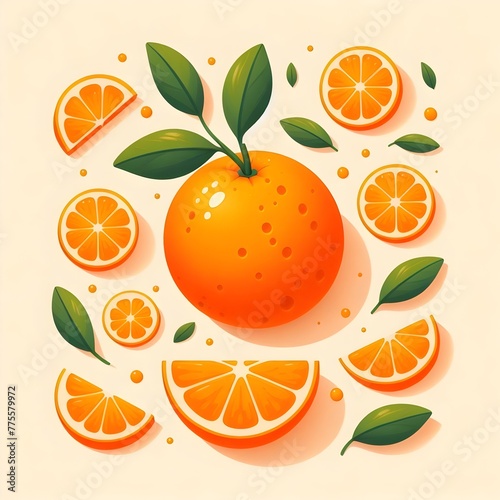 오렌지 디자인 그림