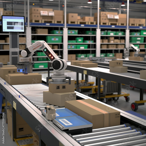 Warehouse Automation: Robotic Package Sorting for Shipping Company | Logistics Efficiency with Automation Machine