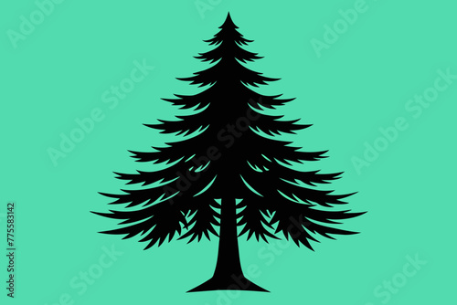 Douglas fir tree vector design