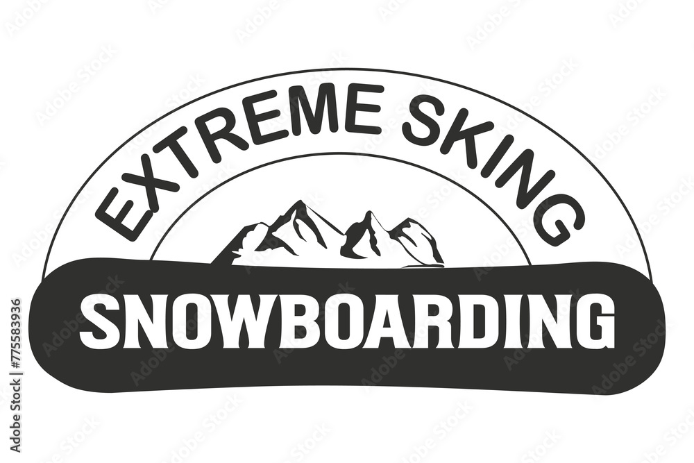 Obraz premium Snowboard Typography Design, Snowboarding Typographic Art, Snowboard Lover Typographic Illustration, Typography for Snowboarders, Snowboarding Typography, Typographic Artwork 