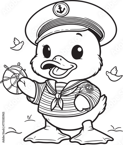 sailor duck vector