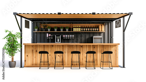 Modern Cargo Container Bar Cafe is made from Shipping Containers 