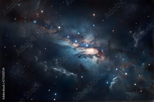 sky with stars , Night sky, Universe filled with stars, nebula and galaxy