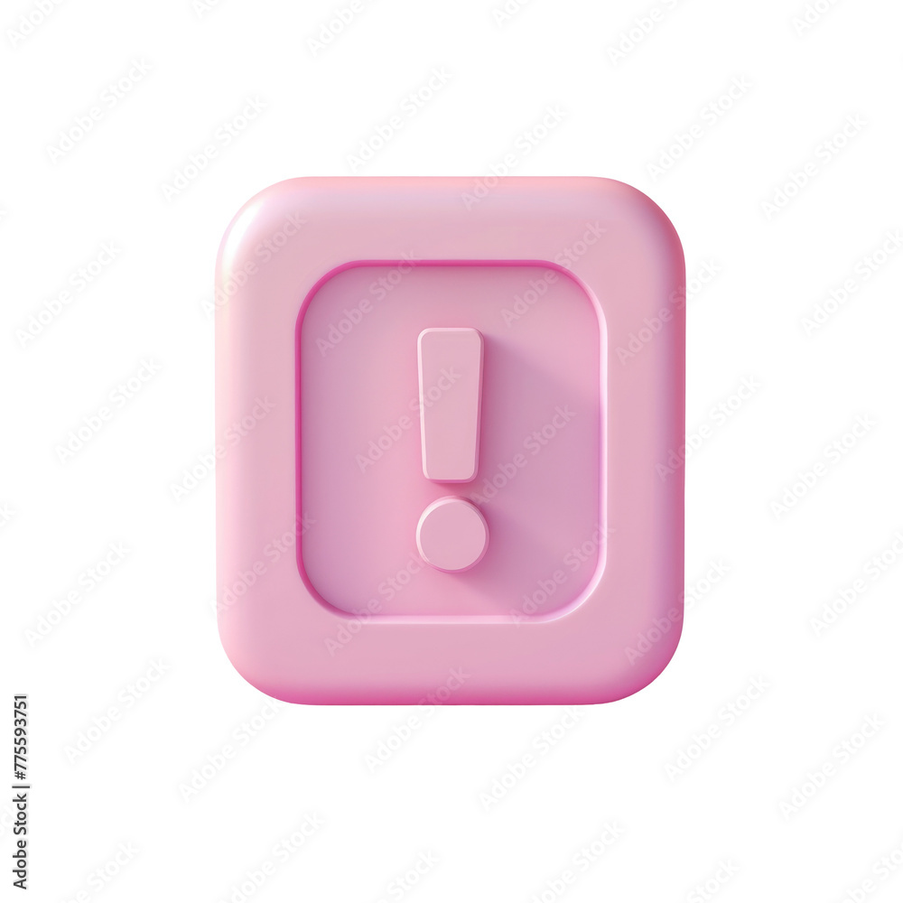 Close-up shot of pink warning button Close-up shot of pink warning button