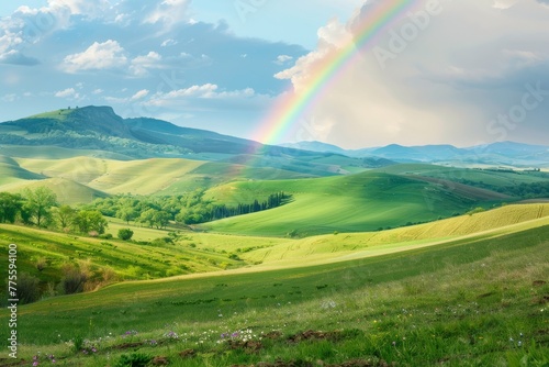 Rainbow Over Green Valley