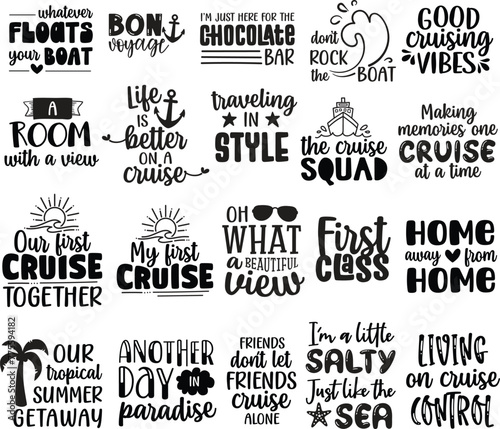 Cruise Vacation Word Art Set