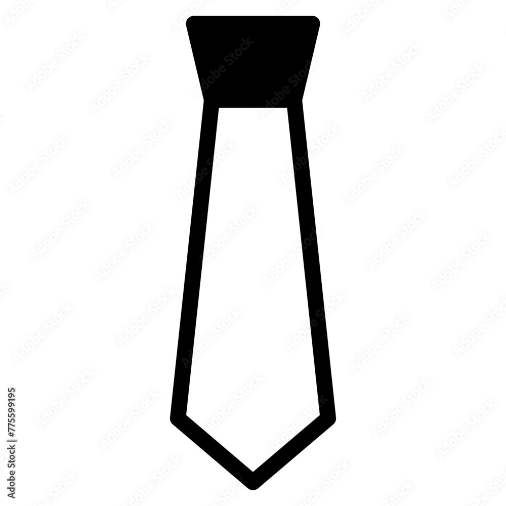 The tie icon. Necktie and neckcloth symbol. Flat The tie icon. Necktie and neckcloth symbol. Flat
